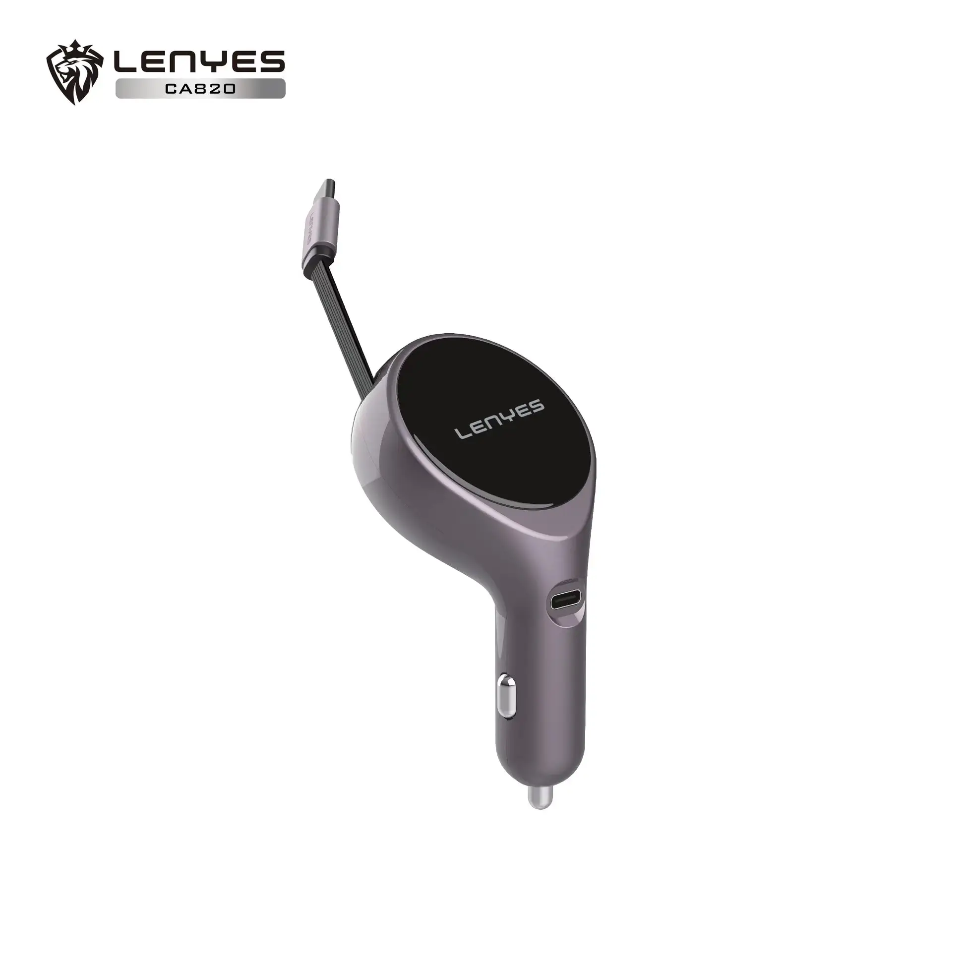 LenyesCA820Built-InCableCarCharger