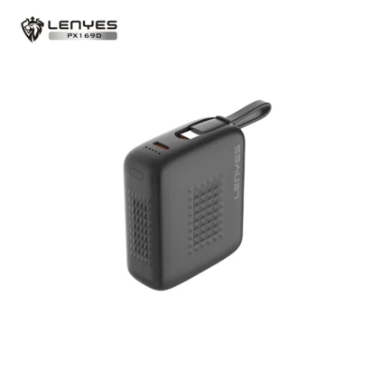 Lenyes PX169D, 10,000 mAh Mini Power Bank, Black