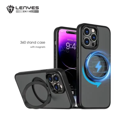 Lenyes CK147, Phone Case for IP 15 Pro Max, Black