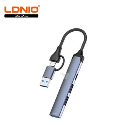 LDNIO DS-64C, USB Hub Adapter, Gray