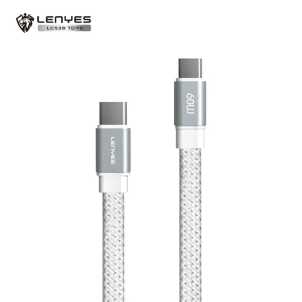 Lenyes LC538 TC-TC, Braided Data Cable, Black