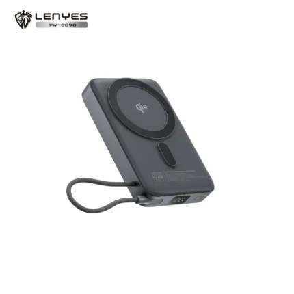 Lenyes PW1009D QI2, 10,000 mAh QI2 Magnetic Wireless Power Bank, Gun