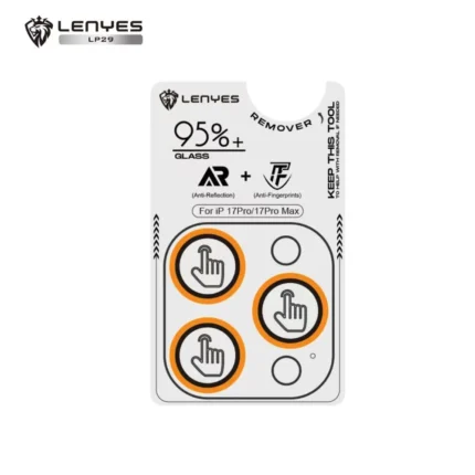 Lenyes LP29, Camera Glass Protector for IP 17 Pro / 17 Pro Max, Orange