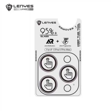 Lenyes LP29, Camera Glass Protector for IP 17 Pro / 17 Pro Max, Titanium