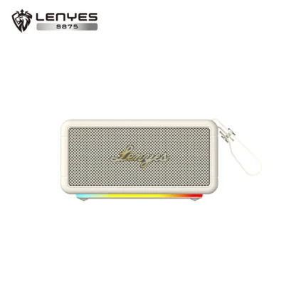 Lenyes S875, RGB Wireless Speakers, Biege